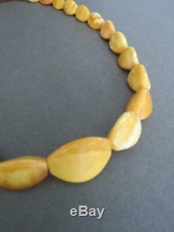 Vintage Amber Necklace Natural Baltic Butterscotch Egg Yolk Amber Choker