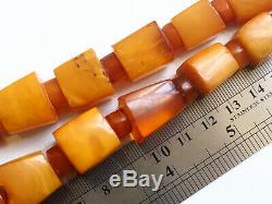 Vintage Antique Natural Butterscotch Yolk Baltic Amber Beads Necklace 80.4 grams