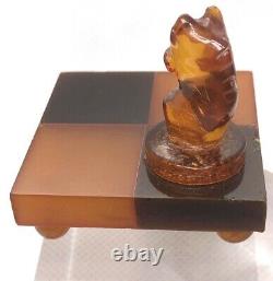 Vintage Baltic Amber Cognac Chess Horse Figurine Ussr Soviet