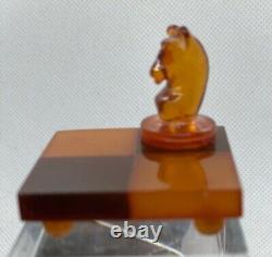 Vintage Baltic Amber Cognac Chess Horse Figurine Ussr Soviet