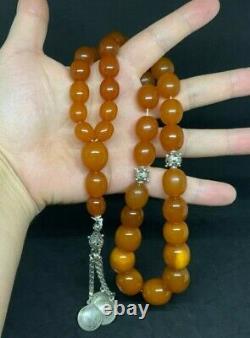 Vintage Baltic Amber Russian Ussr Natural Honey Graduated Prayer Bead Rosary 99g