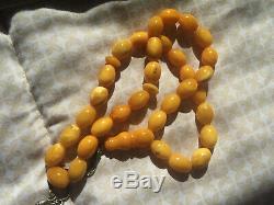 Vintage Butterscotch Natural Baltic Amber Komboloi Islamic Prayer Beads 26g