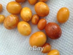 Vintage Butterscotch Natural Baltic Amber Loose Beads 56.9 Grams