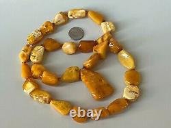 Vintage Large Natural Baltic Butterscotch Honey Amber Necklace 140 Gr