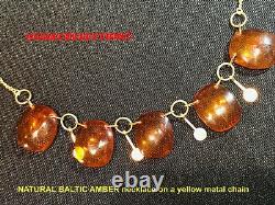 Vintage NATURAL BALTIC AMBER NECKLACE / 25.75 inches / circa 1950s