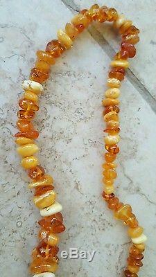 Vintage Natural BALTIC AMBER Chunky Necklace 34 116 Grams 25mm