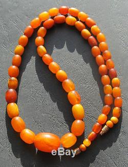 Vintage Natural Baltic Amber Beads Necklace. 31.48g