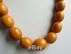 Vintage Natural Baltic Amber Beads Necklace. ANTIQUE GERMAN 63.85g