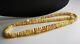 Vintage Natural Baltic Amber Bernstein White Yellow Color Button Beads Necklace