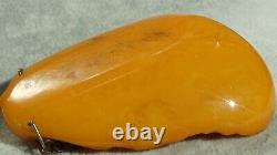 Vintage Natural Baltic Amber Pendant Baltic 34 Grams Yellow White Color Pendant