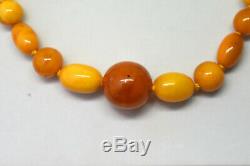 Vintage Natural Baltic Butterscotch Amber Necklace with 14K Solid Gold Clasp
