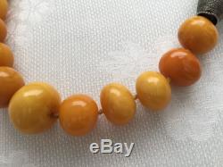 Vintage Natural Baltic Butterscotch Amber and Silver Necklace, with Earrings