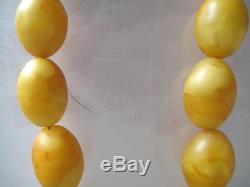 Vintage Natural Baltic Butterscotch Egg Yolk Honey Amber Bead Necklace 72g