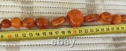 Vintage Natural Genuine Baltic Amber Bead Necklace Yellow Egg Yolk 55 gr. 100%