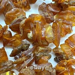 Vintage Unpolished Chunky Amber Nugget Long Necklace Baltic Amber 190 gr