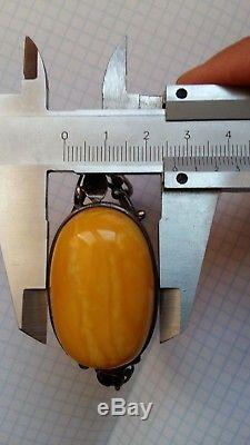 Vintage amber bracelet, silver 925, Baltic natural amber 25,5 grams