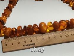 Vintage amber natural beads of the times of the USSR, 65 gramm