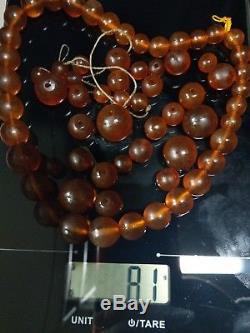 Vintage natural baltic amber bead necklaces