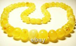 Vintage one stone genuine baltic amber necklace royal yellow amber bernstein