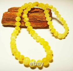 Vintage one stone genuine baltic amber necklace royal yellow amber bernstein