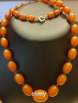Vintage real butterscotch amber necklace 35g