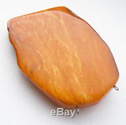 WOW SUPER COLOR GENUINE NATURAL BALTIC AMBER STONE PENDANT BUTTERSCOTCH EGG YOLK