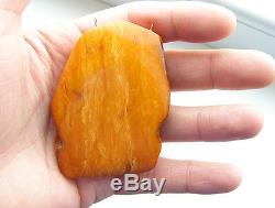 WOW SUPER COLOR GENUINE NATURAL BALTIC AMBER STONE PENDANT BUTTERSCOTCH EGG YOLK
