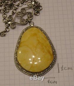 Wow Super Color Tiger Natural Baltic Amber Stone Pendant Butterscotch Egg Yolk