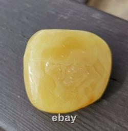 White Amber Stone 22 Gr. Natural Baltic Royal Fossil