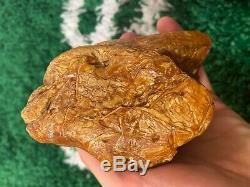 White Tiger color Baltic Amber stone (359 g.)