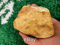 White Yellow Baltic Amber stone (263g.)