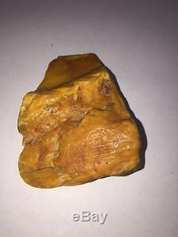 White baltic amber, 100% natural raw stone 79.2grams