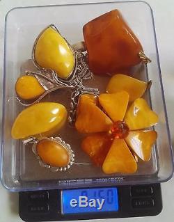 Wholesale 81.5g old natural baltic amber butterscotch jewelry pendants brooches