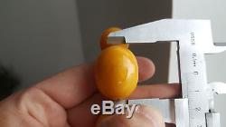 Wonderful! Alpha plus natural egg yolk Baltic amber antique set of beads